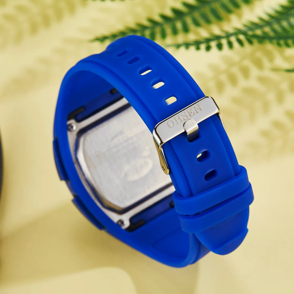 Новинка OHSEN модные цифровые женские наручные часы с ЖК дисплеем reloj mujer синие
