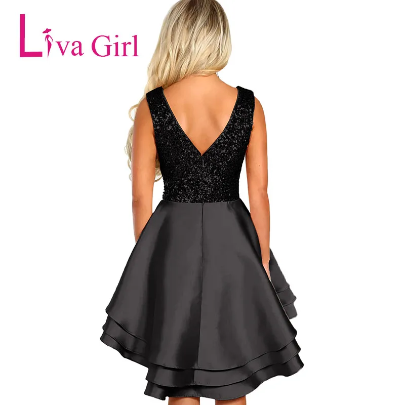 Heart-Broken-Black-Gold-Sequin-Multi-Layer-Skater-Dress-LC220591-2-2