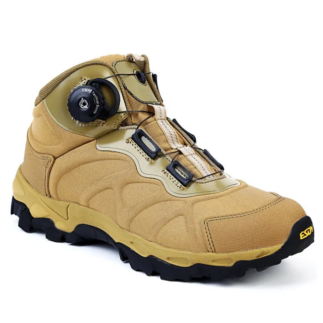 Goexplore Men Hiking Shoes Automatic buckle Waterproof Breathable Climbing Fishing Shoes Outdoor shoes ultralight Tactical boots