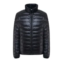 Мужская куртка на весну и зиму, ультра-тонкий светильник, Белые куртки на утином пуху, повседневное портативное водонепроницаемое пальто для мужчин, s пуховики, парки размера плюс