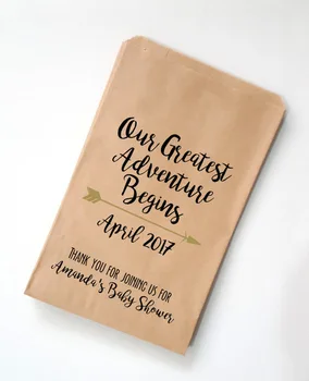 

custom Greatest Adventure baby shower BIRTHDAY popcorn candy Buffet treat gift bar bags baptism Bakery Cookie Favors packets