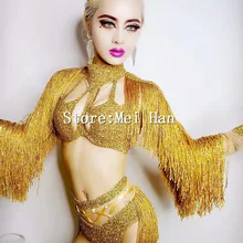 Мода Glisten 5 цветов Блестящий бюстгальтер наряд с шортами женские сексуальные вечерние костюмы с кисточками и пайетками сценический танец ночной клуб одежда для вечеринок