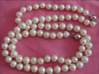 

Popular AAA 9-10MM NATURAL WHITE SOUTH PEARL NECKLACE 18" BRACELET 8"