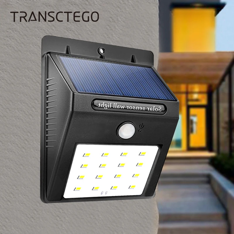 

Solar Light Led Garden Outdoor 16 LED Wall Lamp PIR Body Induction Wall Lights Motion Sensor Waterproof High Bright Solar Lamps