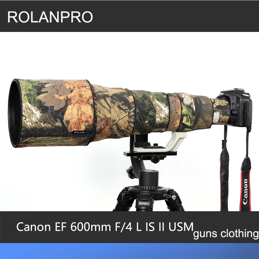 ROLANPRO Camera Cover Camouflage Rain Cover for Canon EF 600mm F/4 L IS