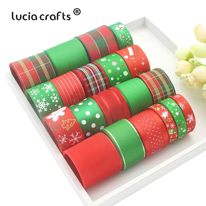 

20Yards 10-40mm Grosgrain Organza Satin Ribbons set for Wedding Christmas Party Headwear Wrapping Decorate Materials Q0216