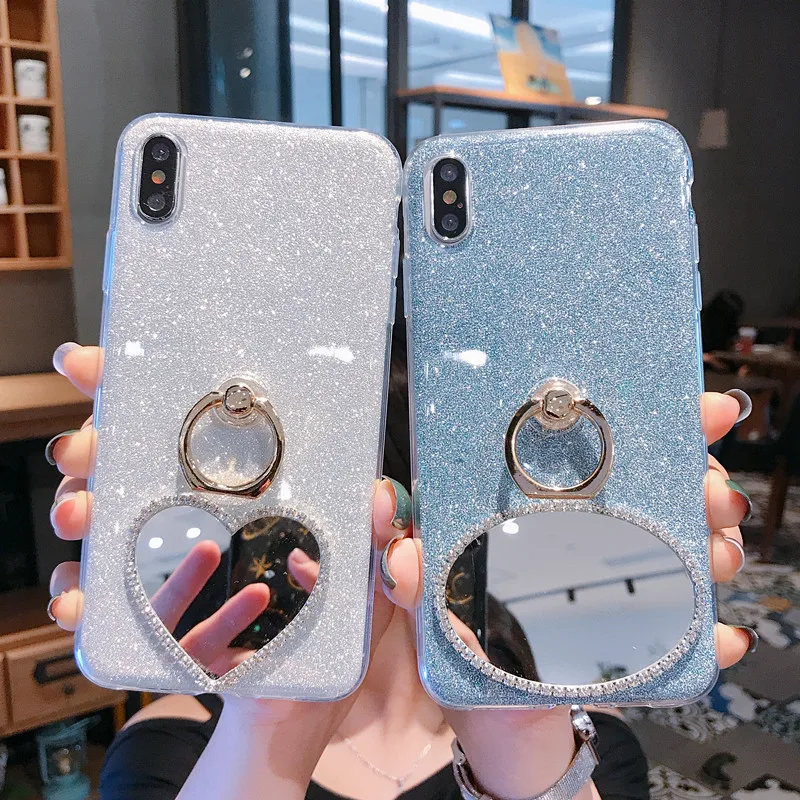 

Bling Ring Cases For Asus ZB633KL ZB602KL ZB631KL ZB601KL ZC550KL ZB555KL ZB570TL Zenfone Max Pro Plus M1 M2 Mirror Cover