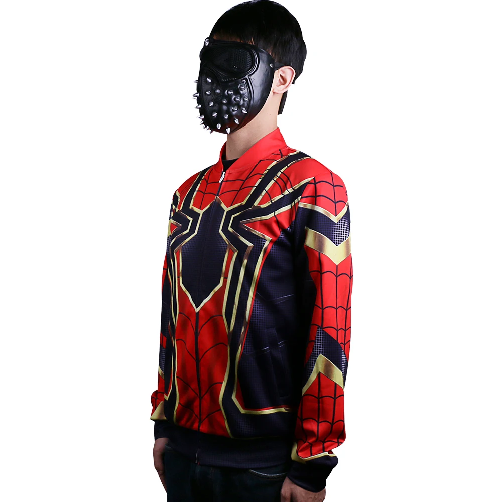 2018 Infinity War Spiderman Coat Cosplay Avengers 3 Superhero Hoodie Jacket New (1)