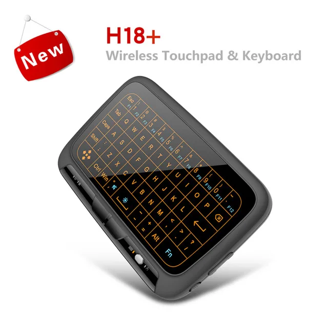 

Mini H18+ 2.4GHz Wireless Keyboard Full Touchpad Backlight Keyboard with Large Touch Pad Remote Control for Smart TV Android TV