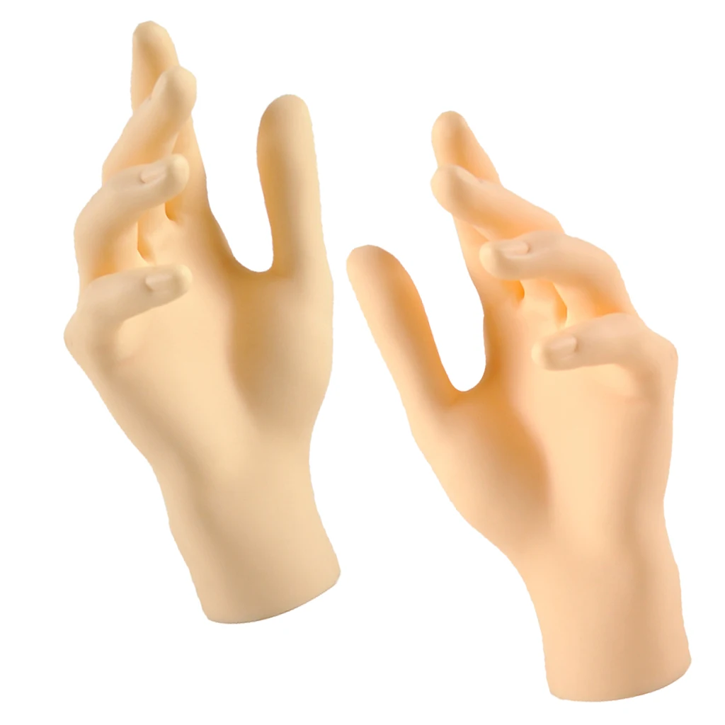 A Pair of Female Hands Mannequin Women Display Plastic Model, Skin Color, Left and Right Hands