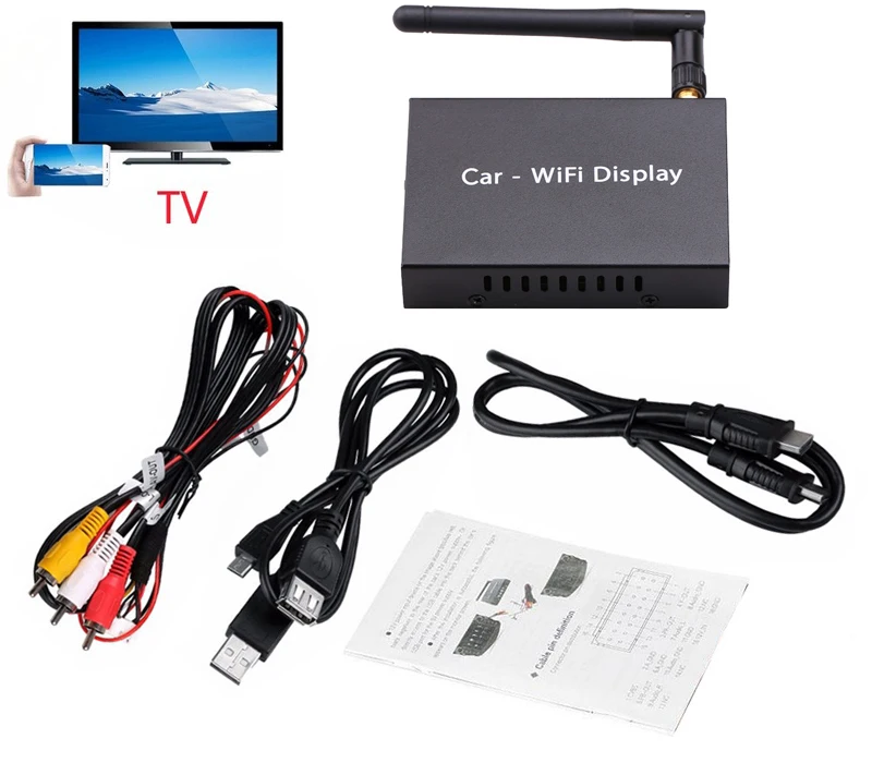 

Car WiFi Display Dongle iOS AirPlay Mirror Phone to Car TV HDTV Video Adapter Screen Mirroring Box for iPhone XS MAX XR Android