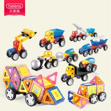 Beiens Building Blocks font b Toy b font 52PCS Magnetic 3D Building Block Construction Model DIY