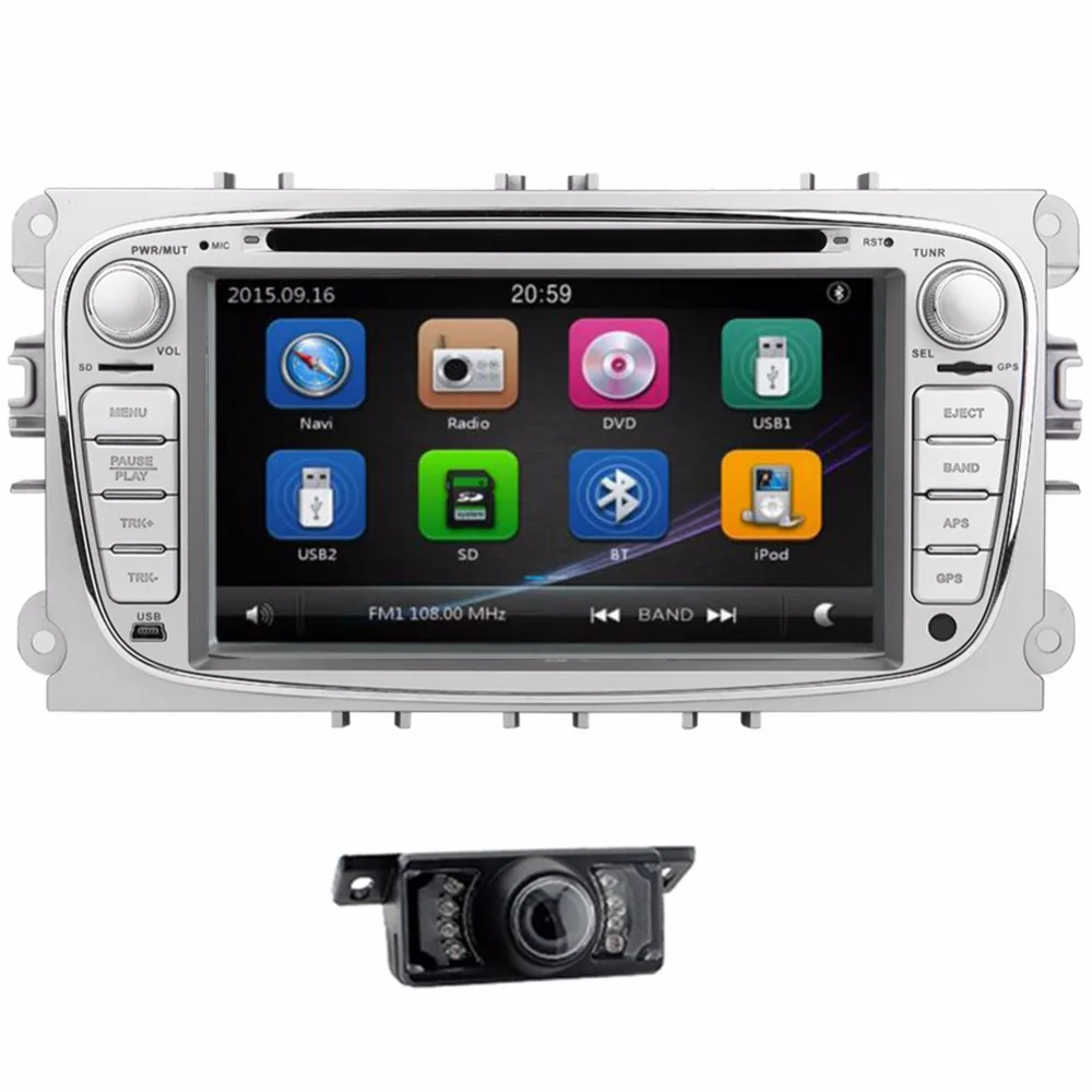 

2 din Car DVD Player GPS Navigation player For Ford Mondeo and Focus Autoradio 2 din Radio Stereo HeadUnit steering wheel+CANBUS