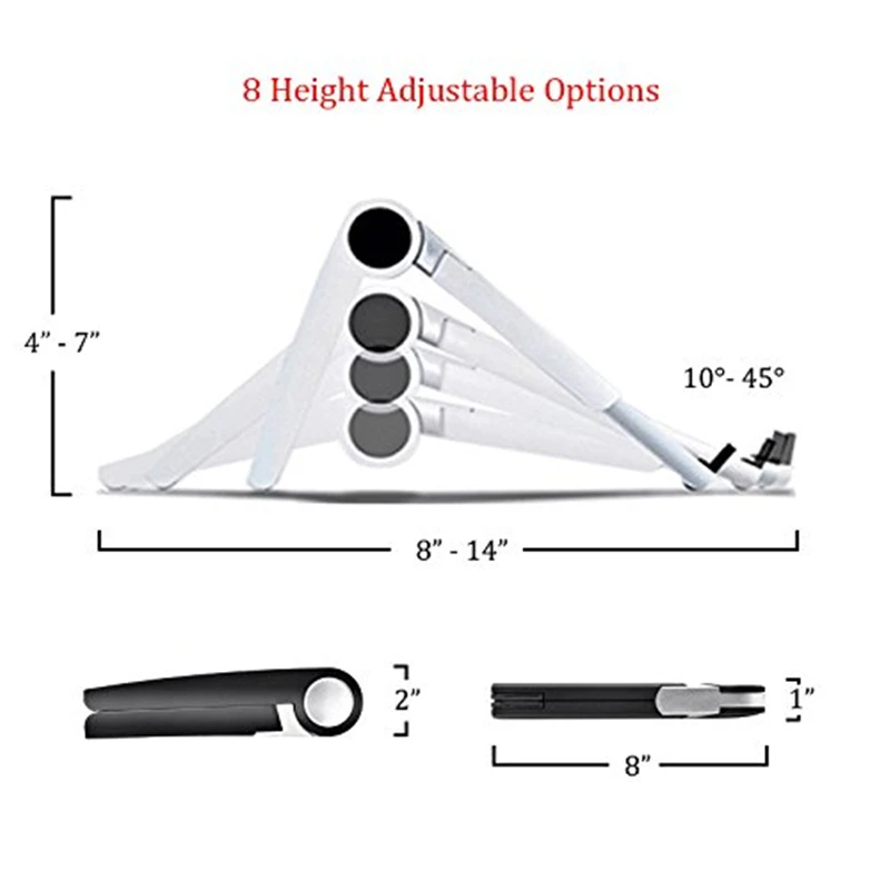 Складной держатель для ноутбука, подставка для ПК с растягивающимися ножками и регулировочными углами для 11~ 16 дюймового компьютера, ноутбука, портативного ноутбука