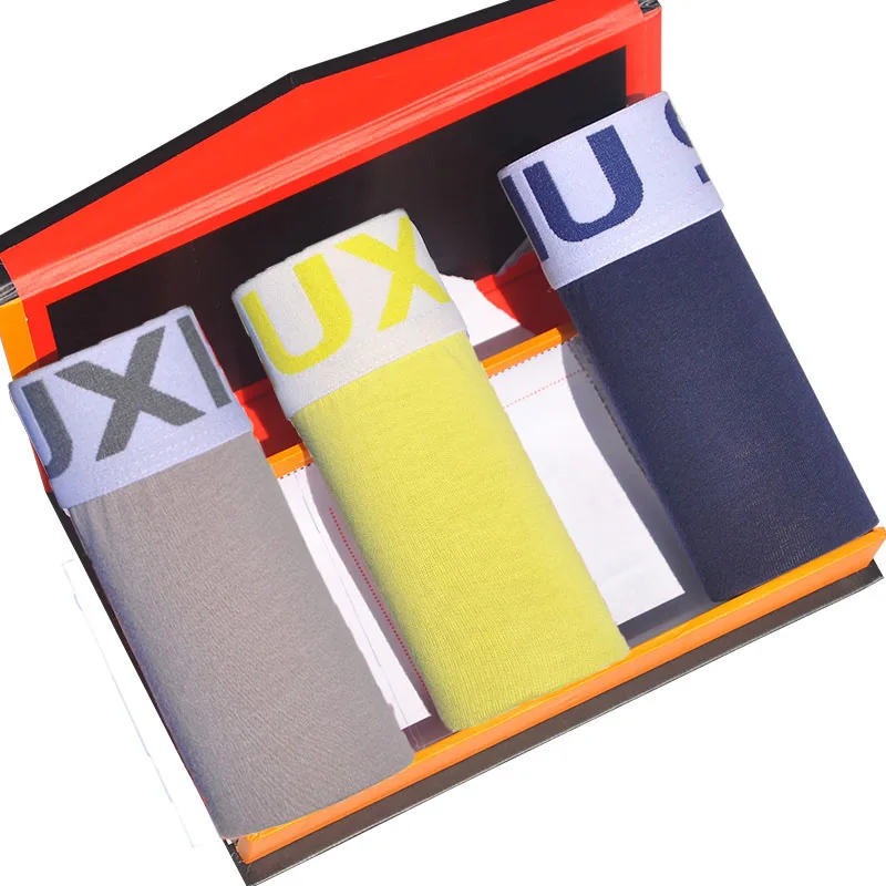 

DEWVKV 2019 New Arrival 3Pcs/lot Men Underwear Boxers clothes men Boxers Men Boxer Homme Boxershorts Men Male Panties Size S-4XL