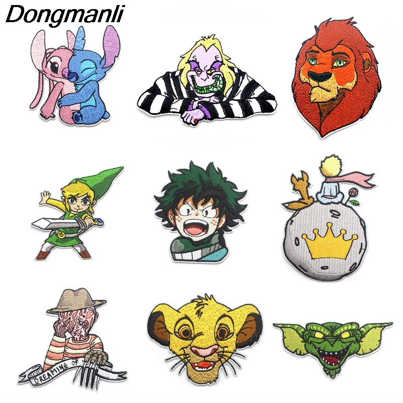 

P3736 Dongmanli Cute Le Petit Prince Stitch Badge Embroidered Anime Sew Iron on Applique Badge for Clothes T-shirt backpack