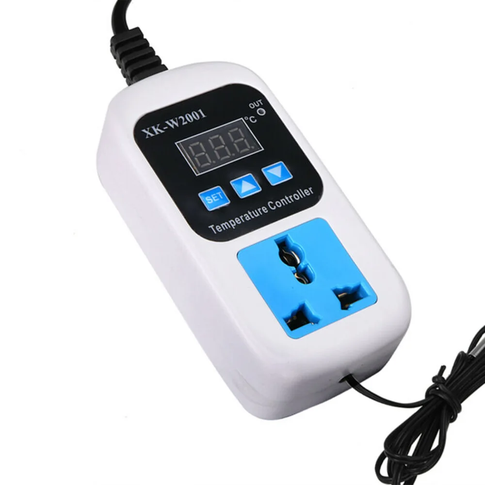 

110-220V Electronic Thermostat Automatic Switch Adjustable Digital Display Temperature Controller Thermostat Socket EU Plug
