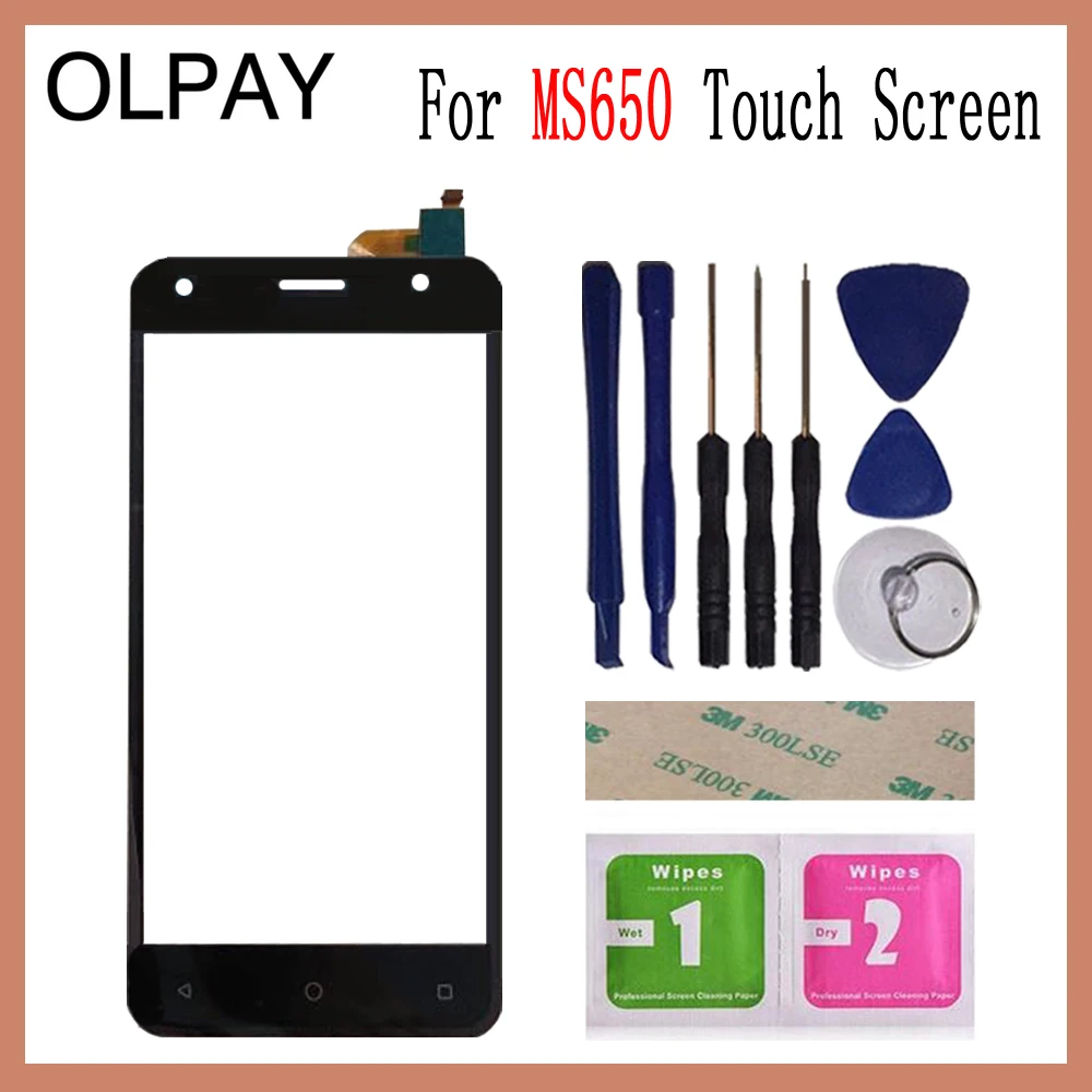 

OLPAY 5.0 inch For DEXP Ixion MS650 Touch Screen Glass Digitizer Panel Touch Screen Front Glass Lens Sensor Tools Adhesive+Wipes