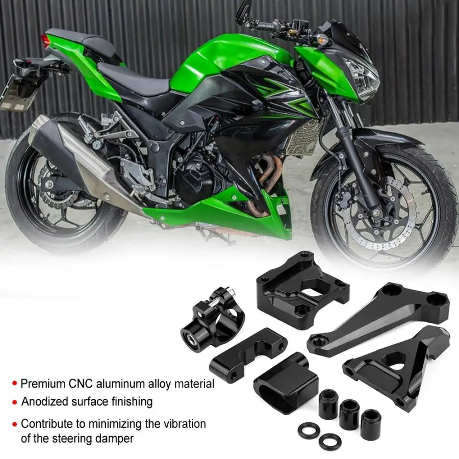 Мотоцикл CNC рулевой демпфер Монтажный кронштейн комплект для KAWASAKI Z250 Z300 2013 2014 2015