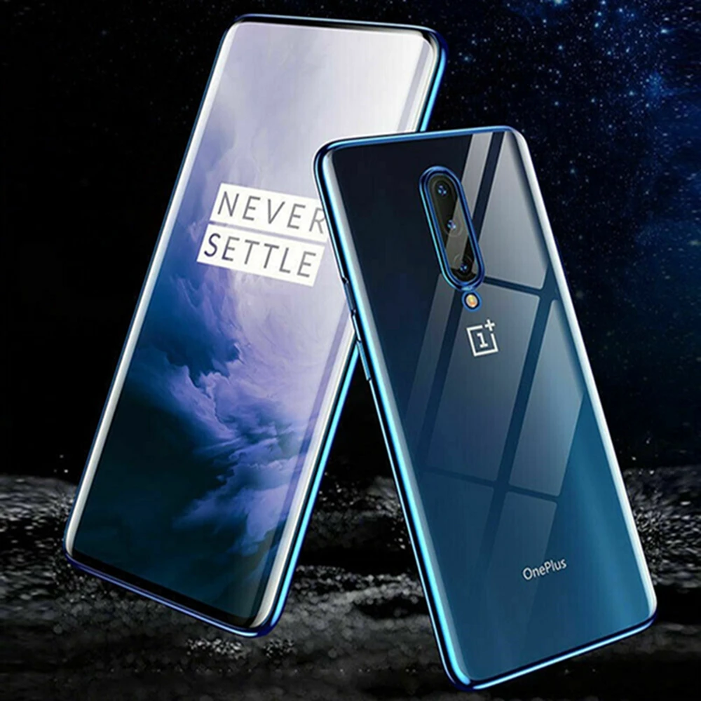 

Ultra Thin Soft TPU Plating Phone Case For Oneplus 7 Pro 6 5T 5 Electroplate Shining Back Cover Phone Case For Oneplus 7 Pro