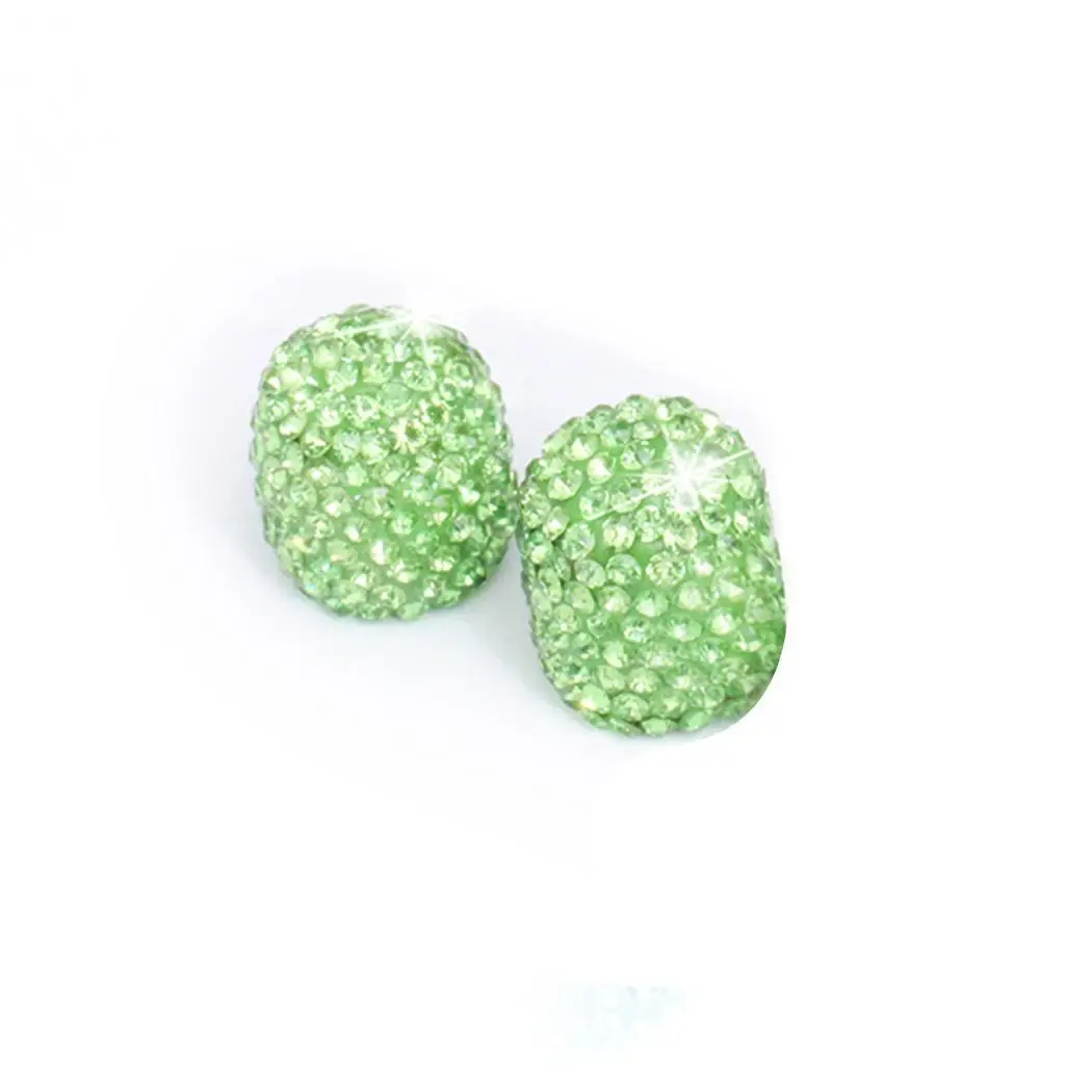 green 2pcs Горный хрусталь Декор Multi-function общие шины колпачок вентиля шины крышка 2,5 г/единая упаковка - Цвет: green 2pcs