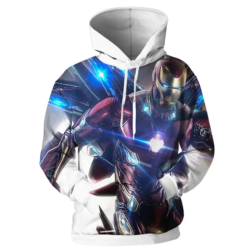Cloudstyle 2019 Новый Endgame для мужчин's толстовки Железный человек 3D печатных с капюшоном пуловеры для женщин Harajuku уличная Толстовка мужчин