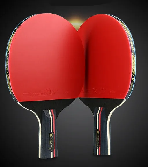 2 Short Handle 2 шт./лот ракетка для настольного тенниса с длинной короткой ручкой, ракетка для пинг-понга, набор с сумкой, 3 мяча, двойные прыщи для лица - Цвет: 2 Short Handle