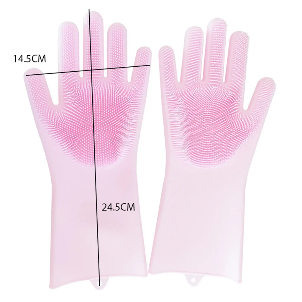 Пара волшебных силиконовых резиновых перчаток для очистки пыли | Мытье посуды
