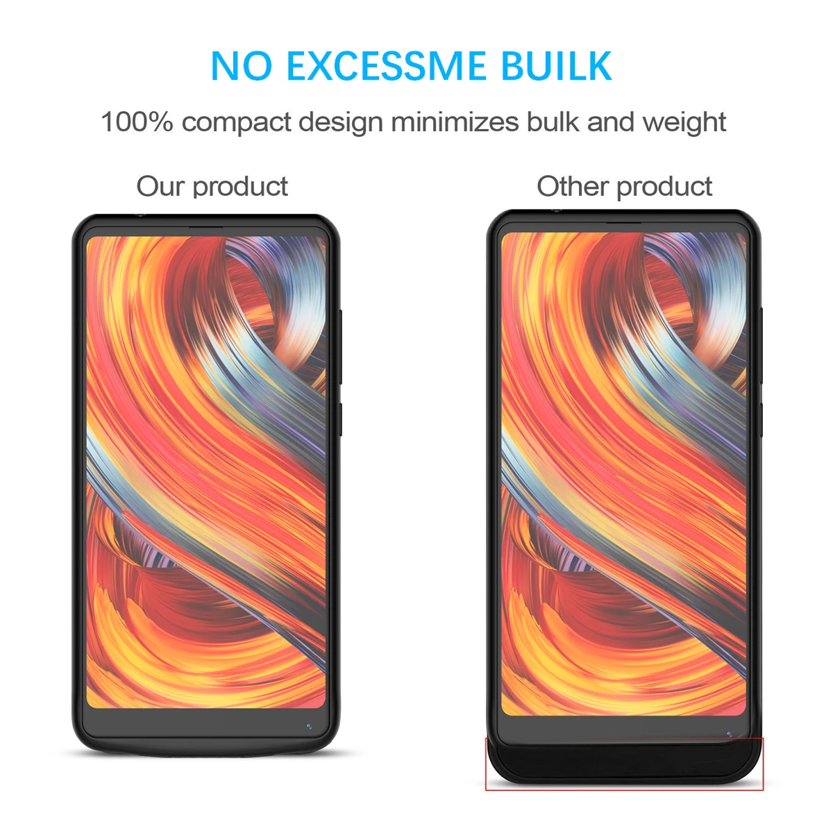 CASEWIN батарея зарядное устройство чехол для Xiaomi Mi Mix 2 4700 мАч power Bank зарядный чехол внешнее резервное зарядное устройство power bank