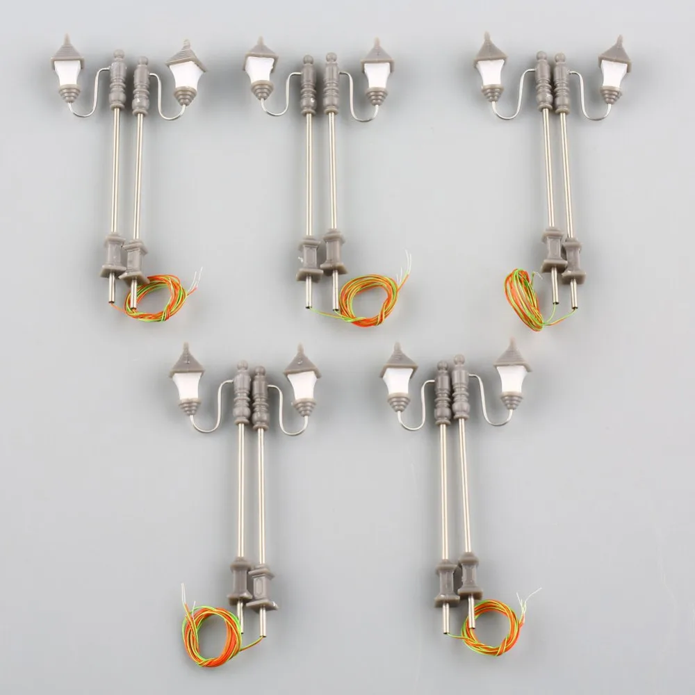 

10pcs 1:100 Scale Street Light Model Lamps LED Lamppost Train Railway DIY Layout