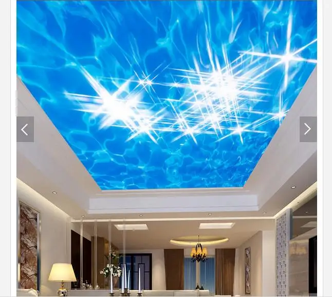 

Custom 3d photo wallpaper 3d ceiling wallpaper murals Blue water lines frescoes on sitting room the bedroom 3d room wallpaper