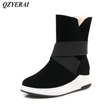QZYERAI Europe Winter new arrival flat bottom plush warm snow boots fashion womens shoes women boots leisure