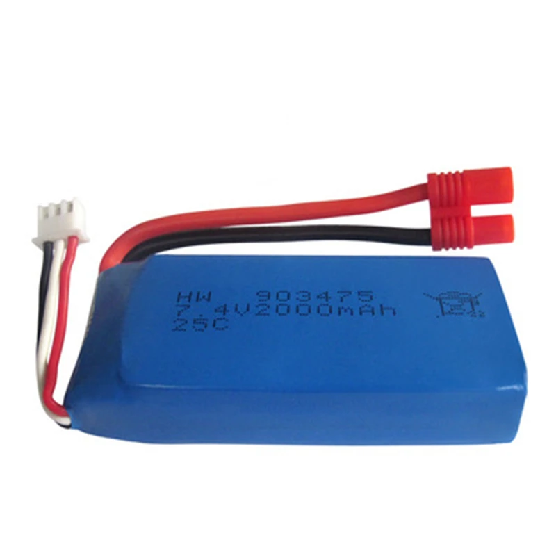 7,4 V 2000 mAh 12428 для Syma X8C X8W X8G Квадрокоптер 7,4 V 2000 mAh аккумулятор Lipo большой емкости 903475 несколько розеток