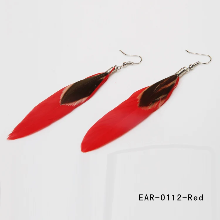 

Novelty Earrings Trendy 2018 Goods Individual Funny Women Cute Chic Feather