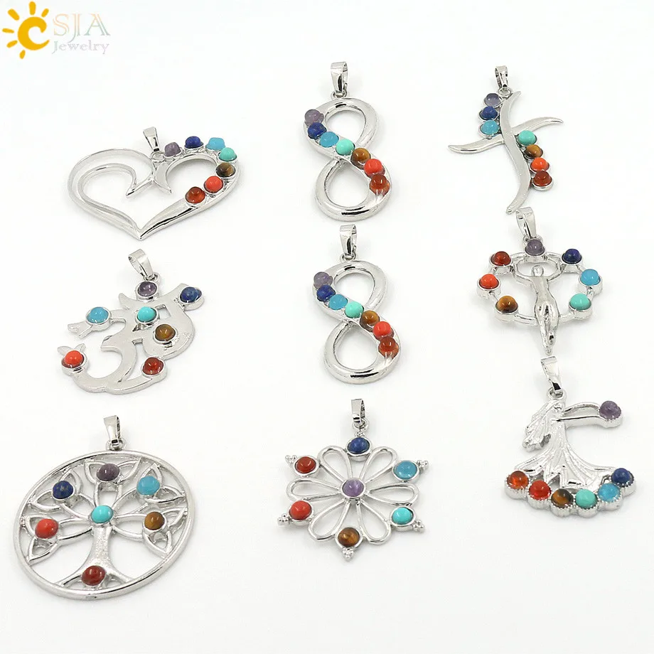 7 Chakra YOGA Symbol Reiki Health Amulet Pendants