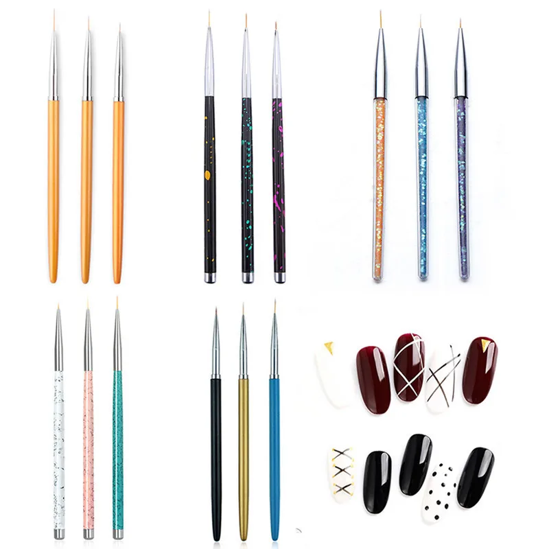 Buy 3pcs nail art brush Professional Nail Art Drawing