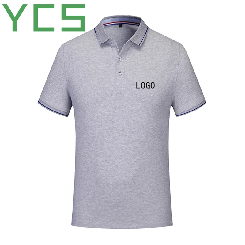 Рубашка поло YCS Store Мужская хлопковая повседневная однотонная с коротким рукавом