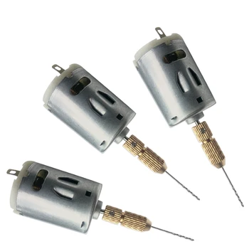 

1pc High-quality Chucks Tool + 1pc DC 12V Electric Hand Drill Motor PCB Press Drilling Compact Set 1.0-1.5 Twist Bits
