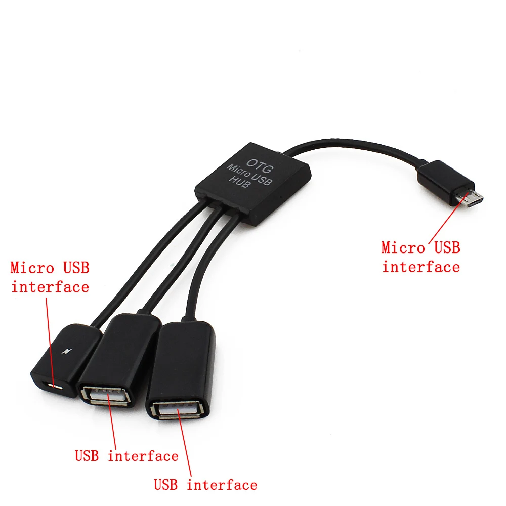 Микро 4 порта концентратор USB 2 0 OTG портативный мульти сплиттер адаптер для