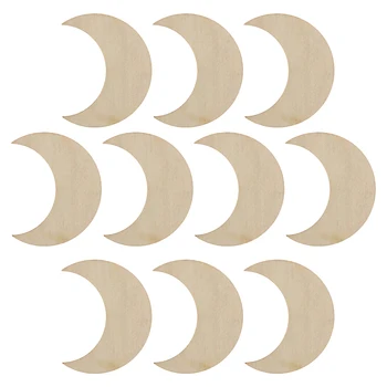 

10 Pcs DIY Handmade Sand Table Building Model Basswood Crecent Moon Shape Material(50x40mm)
