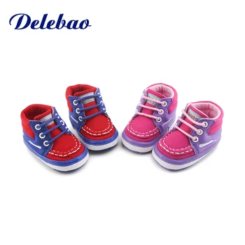 

Delebao Autumn Fashion Style Soft Bottom Cotton Toddler Shoes By Hand Baby Shoes Cotton Shoes Keep Warm Lace Up First Walkers