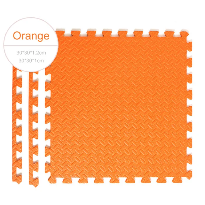 Ковры для детской комнаты EVA 30 см Коврик-пазл утолщенные противоударные анти-ударопрочные коврики с перекрестным рисунком ковер для гостиной спальни - Цвет: Оранжевый