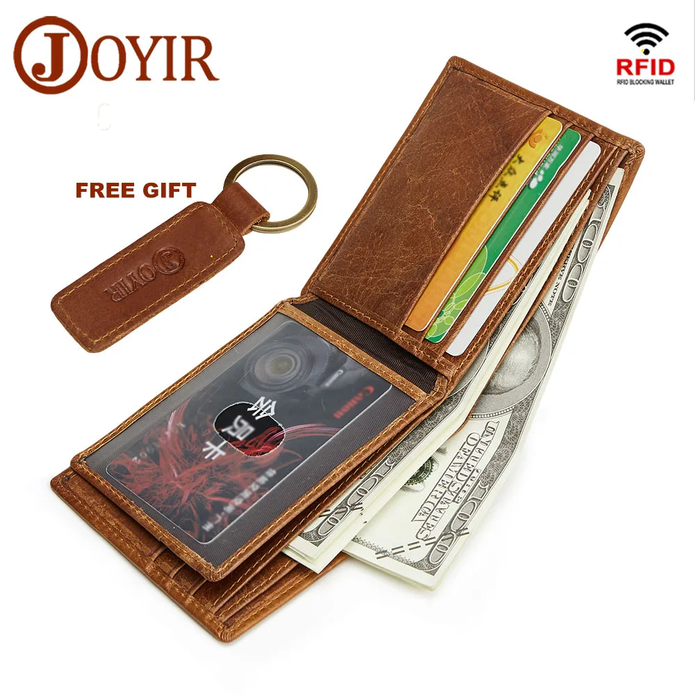 JOYIR RFID Wallet Men Wallets Coin Pocket Leather Credit Card Holder