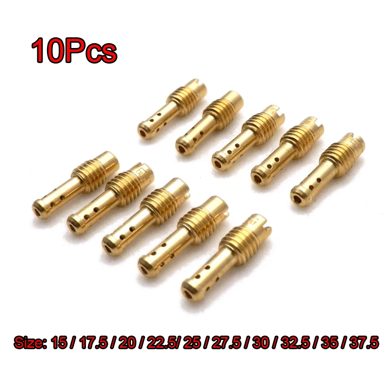 

10*Pilot Jet 8-Bleed Holes Accessories For MIKUNI VM/TM/TMX Carburetor 15-37.5
