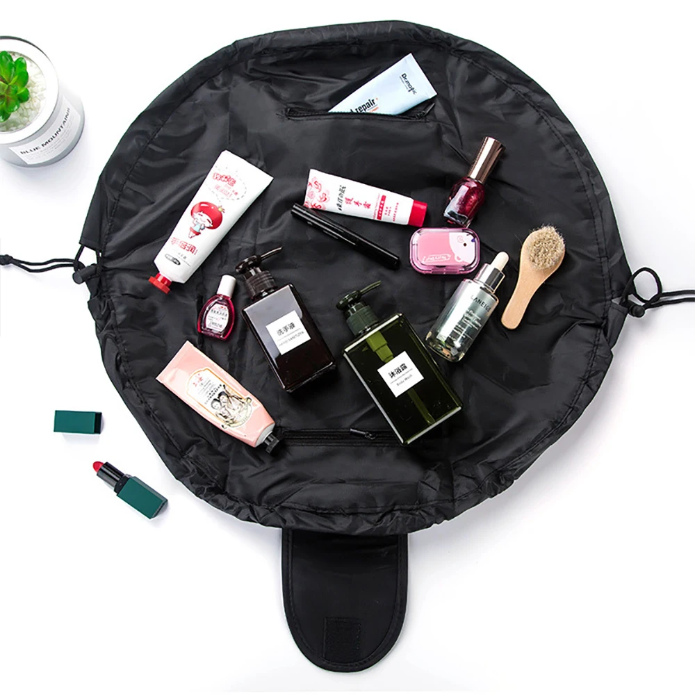 2019 Color printing design Cosmetic Bag Drawstring Makeup Case Women Travel Make Up Organizer Storage Pouch Toiletry Wash Kit