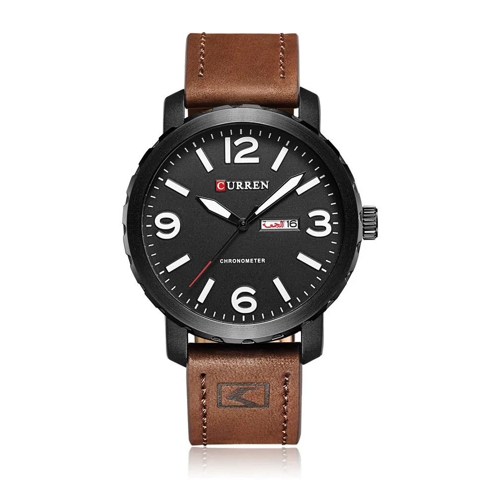

2019 LUXURY Curren Brand Quartz gold Watches Deluxe Men leather watches women Wristwatches Gifts men wristwatches 8273