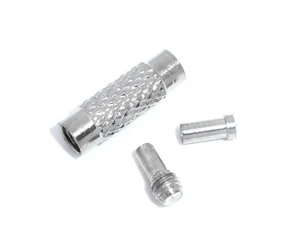 

LASPERAL 30Sets Copper Screw End Tip Cap Silver Color Clasp Hooks Fit Choker DIY Bracelet & Necklace 13x4mm 6x2.7mm 5x2.3mm