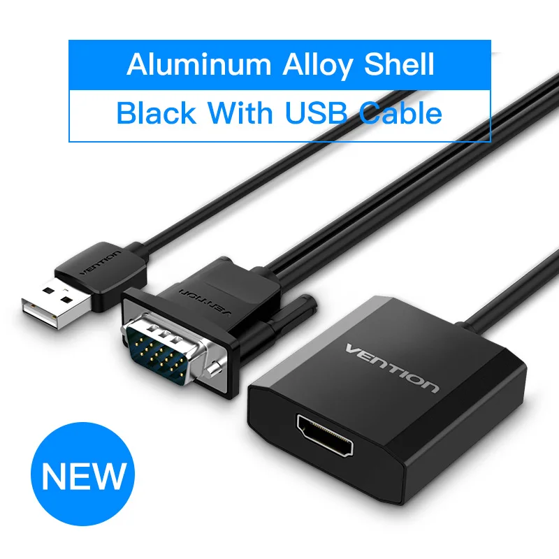 Vention VGA к HDMI конвертер кабель адаптер с аудио 1080 P VGA HDMI Цифровой Аналоговый адаптер для ПК ноутбук к HDTV проектор - Цвет: 2 in 1