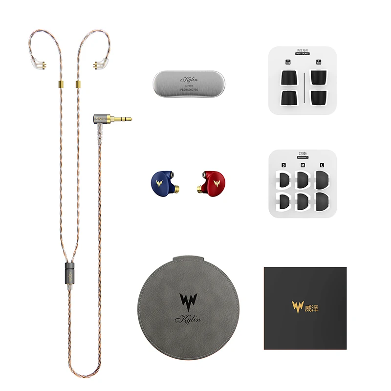 Whizzer A HE03 HiFi бас Наушники Hi Res гарнитуры Гибридный арматурный 2Pin разъем 3 5 мм в ухо