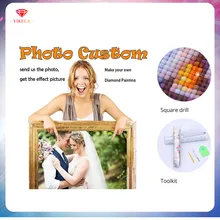 YIKELA 5D алмазная картина Полная площадь аксессуар горный хрусталь картина фото на заказ Алмазная вышивка DIY дрель картины бисером